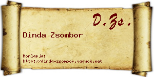 Dinda Zsombor névjegykártya